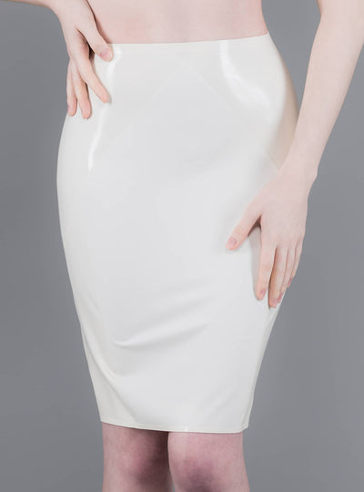 Verve Latex Skirt White