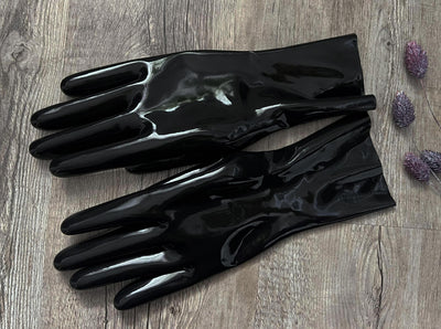 Short Latex Gloves black